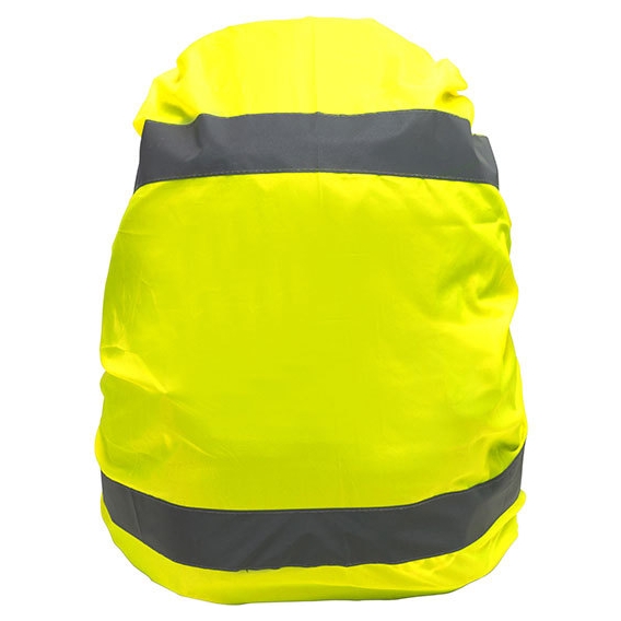 High visibility elasticated cover for backpacks