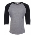 Unisex Tri-Blend 3/4 Sleeve Raglan Tee