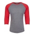Unisex Tri-Blend 3/4 Sleeve Raglan Tee