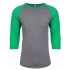 Unisex Tri-Blend 3/4 Sleeve Raglan Tee