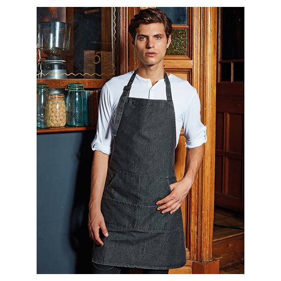 Jeans Stitch Denim Bib Apron