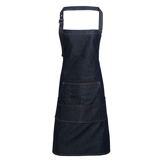 Jeans Stitch Denim Bib Apron