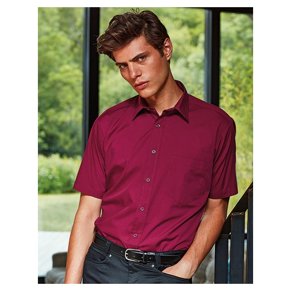 Men`s Poplin Short Sleeve Shirt