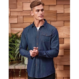 Men `Jeans Stitch Denim Shirt