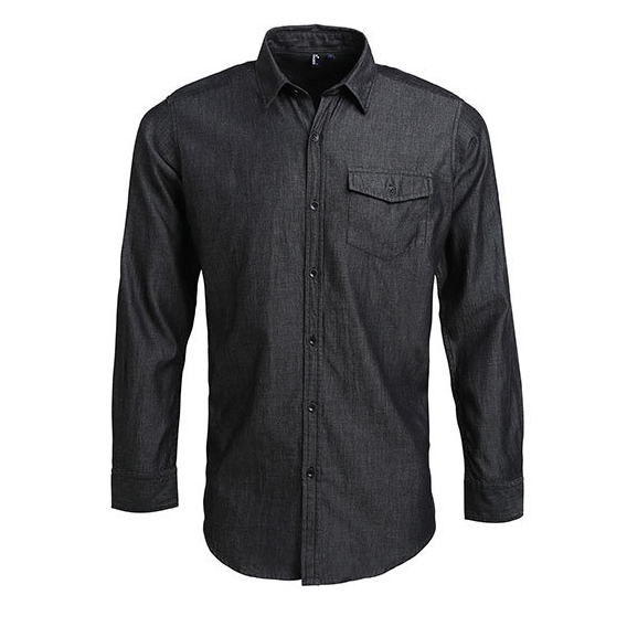 Men`s Jeans Stitch Denim Shirt