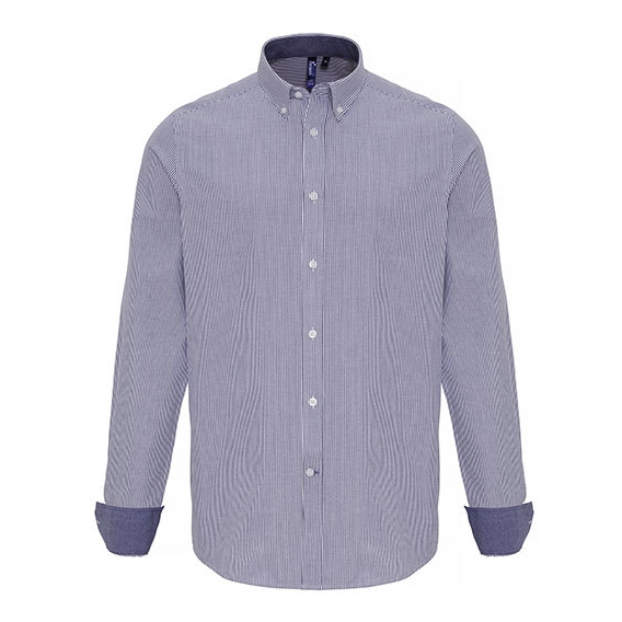 Mens Cotton Rich Oxford Stripes Shirt