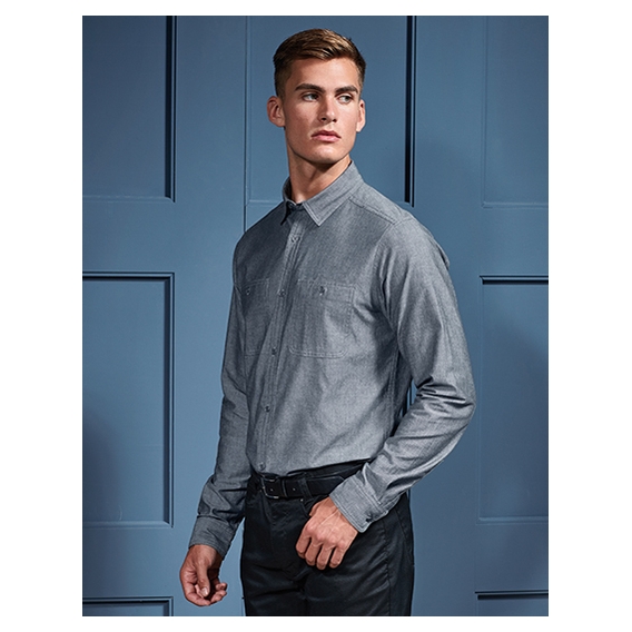 Men`s Organic Chambray Fairtrade Long Sleeve Shirt