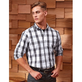 Ginmill Check Mens Long Sleeve Cotton Shirt