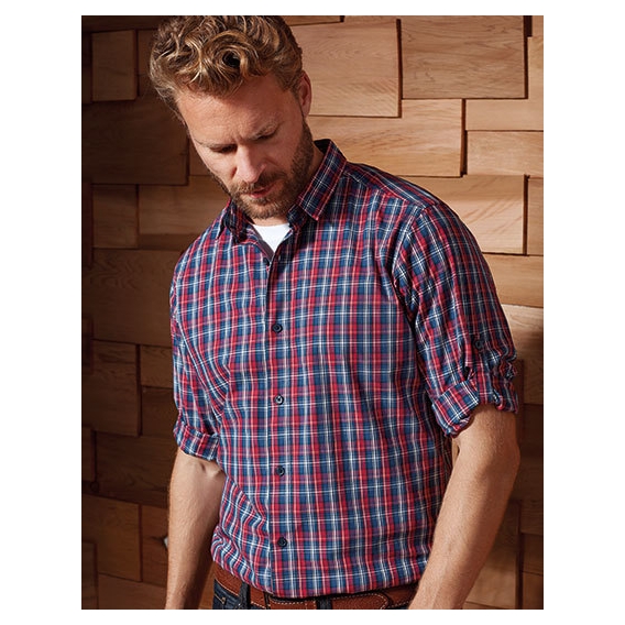 Sidehill Check Mens Long Sleeve Cotton Shirt