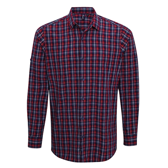 Sidehill Check Mens Long Sleeve Cotton Shirt