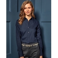 Ladies` Poplin Long Sleeve Blouse
