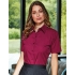 Ladies` Poplin Short Sleeve Blouse