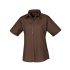 Ladies` Poplin Short Sleeve Blouse