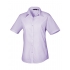 Ladies` Poplin Short Sleeve Blouse