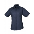 Ladies` Poplin Short Sleeve Blouse