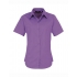 Ladies` Poplin Short Sleeve Blouse