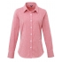 Ladies` Microcheck (Gingham) Long Sleeve Cotton Shirt