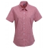 Ladies` Microcheck (Gingham) Short Sleeve Cotton Shirt