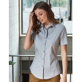 Ladies Stretch Fit Poplin Short Sleeve Cotton Shirt
