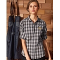 Ladies` Mulligan Check Cotton Long Sleeve Shirt