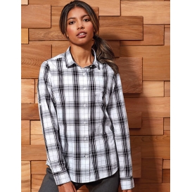 Ginmill Check Womens Long Sleeve Cotton Shirt