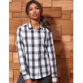 Ginmill Check Womens Long Sleeve Cotton Shirt