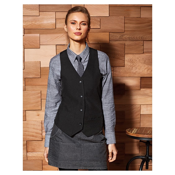 Ladies` Lined Polyester Waistcoat