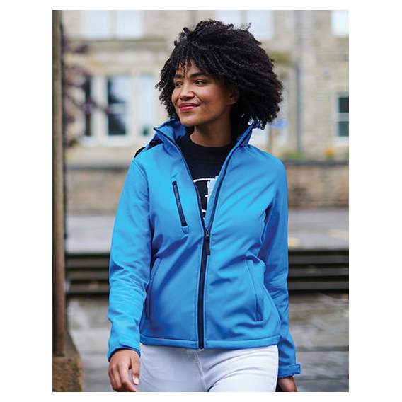 Womens Venturer 3-layer Printable Hooded Softshell Jacket