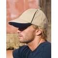 Heavy Brushed Cotton Cap with Scallop Peak and Contrast Trim
