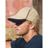 Heavy Brushed Cotton Cap with Scallop Peak and Contrast Trim