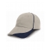 Heavy Brushed Cotton Cap with Scallop Peak and Contrast Trim