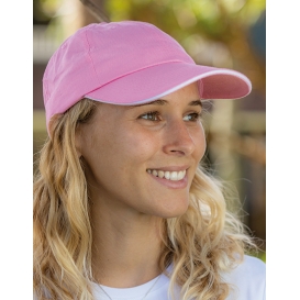 Unwashed Fine Line Cotton Cap with Sandwich Peak