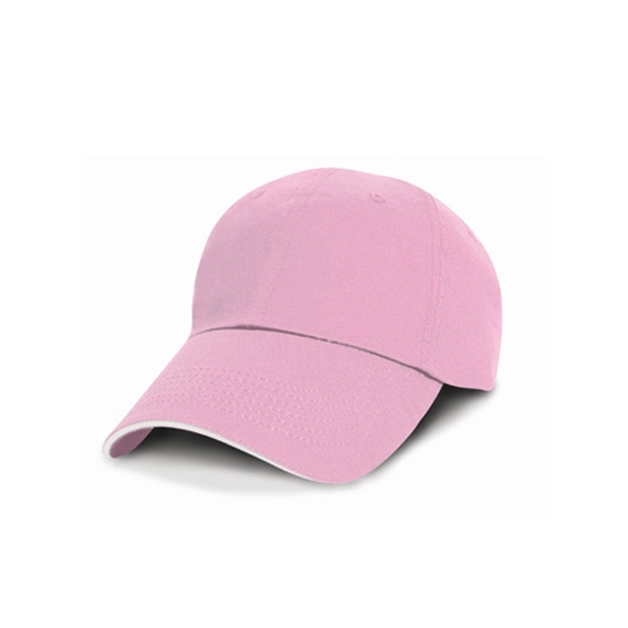 Unwashed Fine Line Cotton Cap with Sandwich Peak