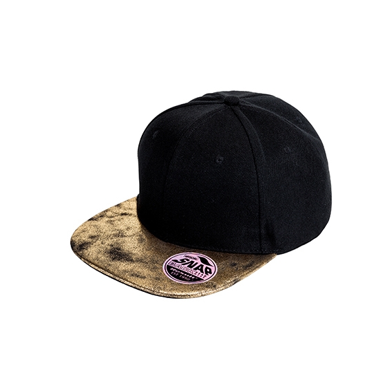 Bronx Flat Glitter Peak Snapback Cap