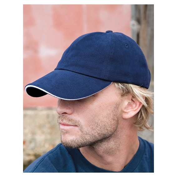 Memphis Brushed Cotton Low Profile Sandwich Peak Cap
