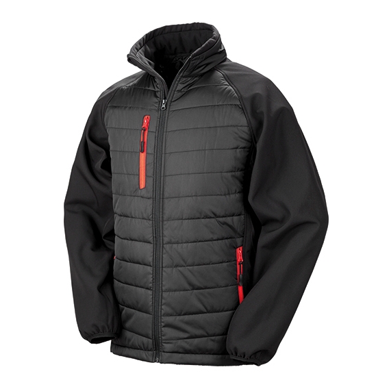 Black Compass Padded Soft Shell Jacket