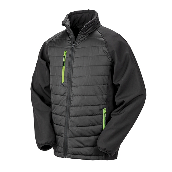 Black Compass Padded Soft Shell Jacket