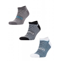 3-Pack Mixed Stripe Coolmax Sneaker Socks