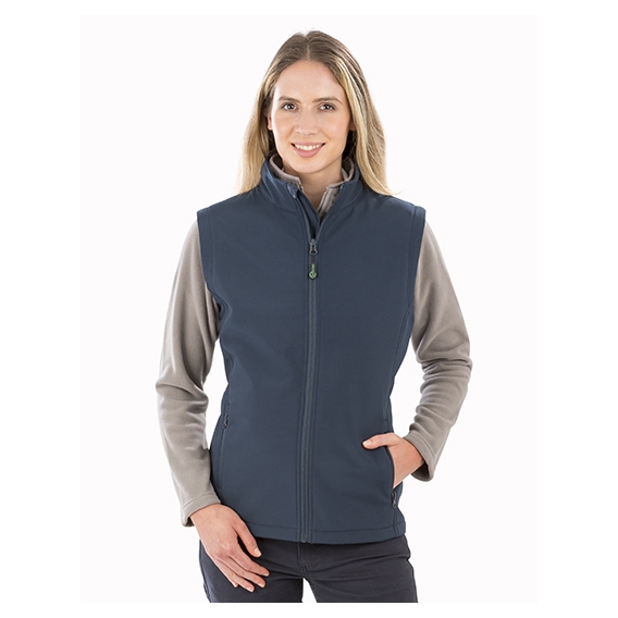 Womens Recycled 2-Layer Printable Softshell Bodywarmer