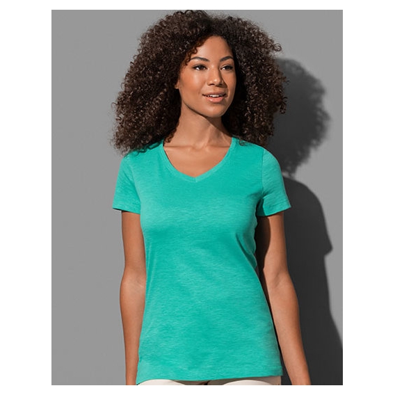 Sharon Slub V-Neck Women