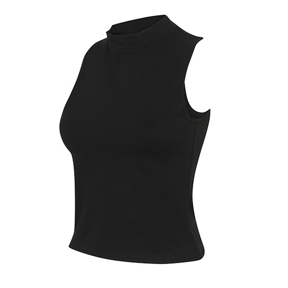 Women`s High Neck Crop Vest