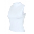 Women`s High Neck Crop Vest
