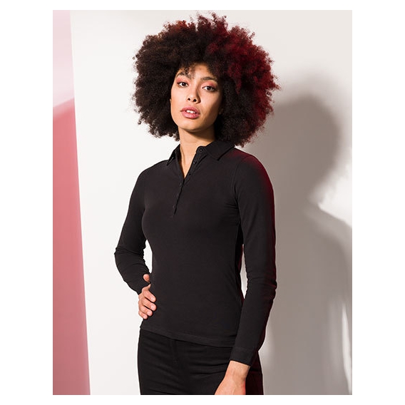 Women`s Long Sleeved Stretch Polo