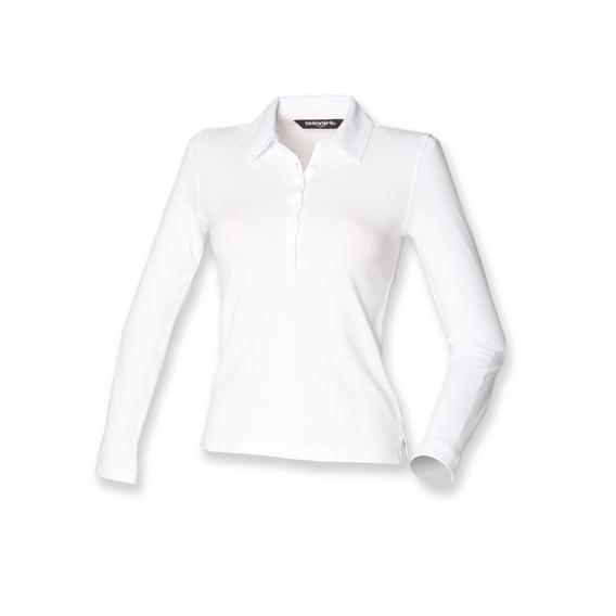 Women`s Long Sleeved Stretch Polo