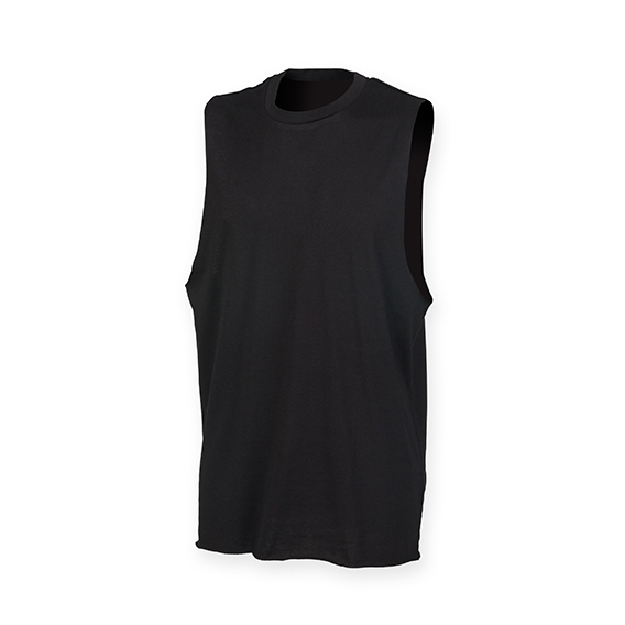 Men`s High Neck Slash Armhole Vest