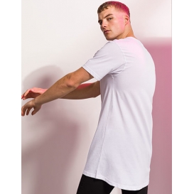 Men`s longline T-Shirt With Dipped Hem