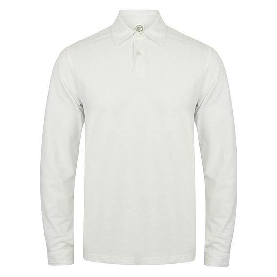 Men`s Long Sleeved Stretch Polo
