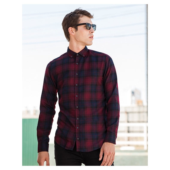 Men`s Brushed Check Casual Shirt