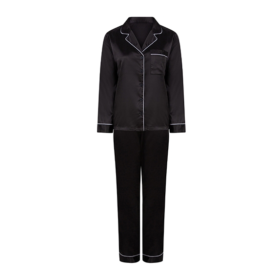 Ladies Satin Long Pyjamas