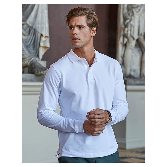 Luxury Stretch Long Sleeve Polo